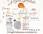 Halloween Activity Bundle, Preschool, Prek Worksheets, Homeschool Printable, Holiday, Coloring, Coloring Pages, Learning Activities