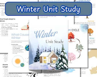 Unité d'étude d'hiver pour enfants | Activités imprimables, feuilles de travail