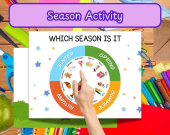 Activité des saisons pour les enfants | Roue des saisons et création d'arbres saisonniers | Apprenez les quatre saisons, les mois