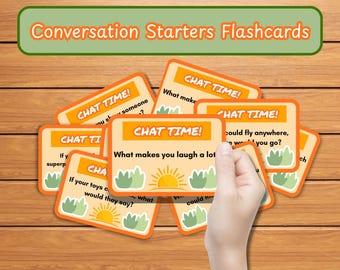 ¡Hablemos! Tarjetas de conversación para niños: divertidas tarjetas con preguntas para que los niños hablen.