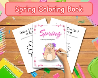 Lentekleurboek voor kinderen | Leuke activiteitenbladen voor de lente | Klasactiviteiten Pasen