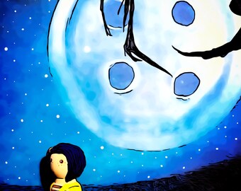 Arte de pared con fotografía de muñeca Coraline Peg