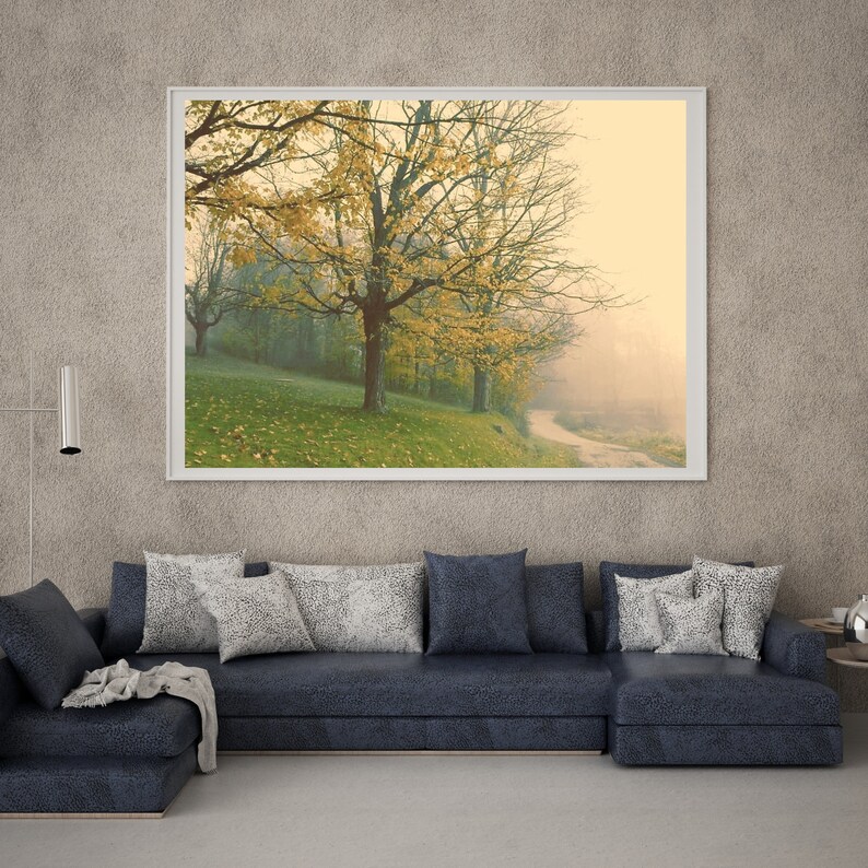 Vintage Photography Print of a Country Road in the Fall Old Etsy