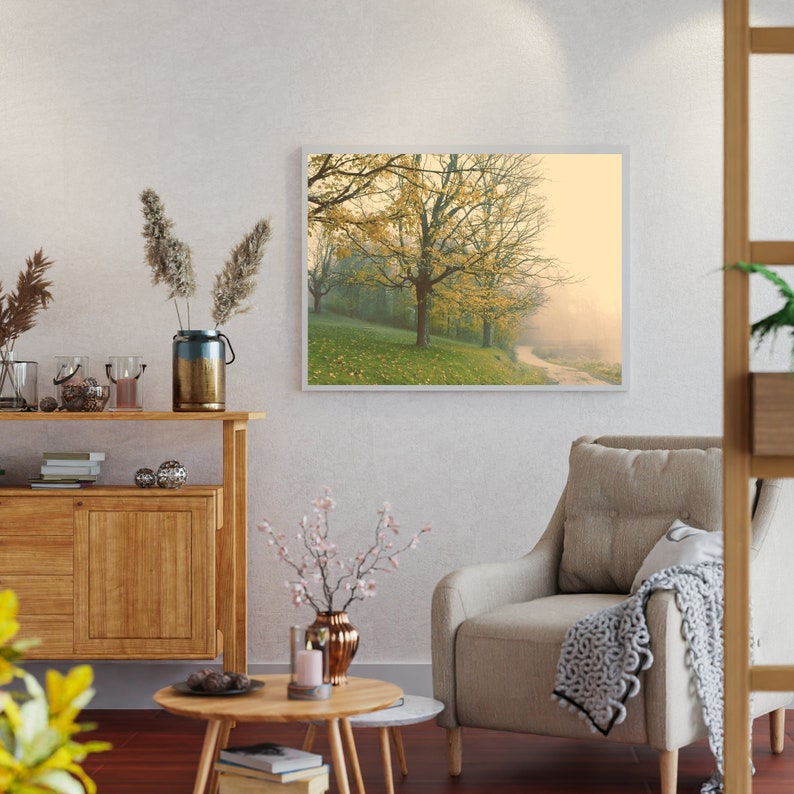 Vintage Photography Print of a Country Road in the Fall Old Etsy