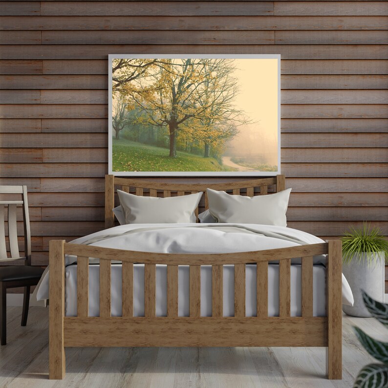 Vintage Photography Print of a Country Road in the Fall Old Etsy