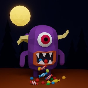 HALLOWEEN MONSTER - PAPERCRAFT- Low poly