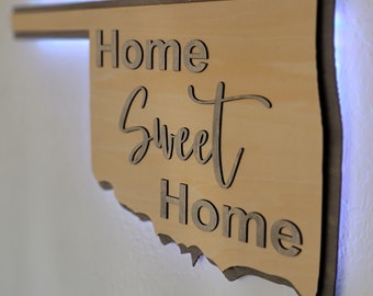 Oklahoma wall decor, Oklahoma Home sweet home decor, Home sweet home decor, Oklahoma decor, Home sweet home