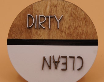 Clean dirty dishwasher magnet, Dishwasher magnet, Clean dirty sign, farmhouse dishwasher magnet, dishwasher decor, clean dirty sign