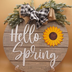 Front Door decor, Welcome Spring door decor, Welcome door hanger, Farmhouse welcome sign, 3D welcome door hanger, Housewarming gift