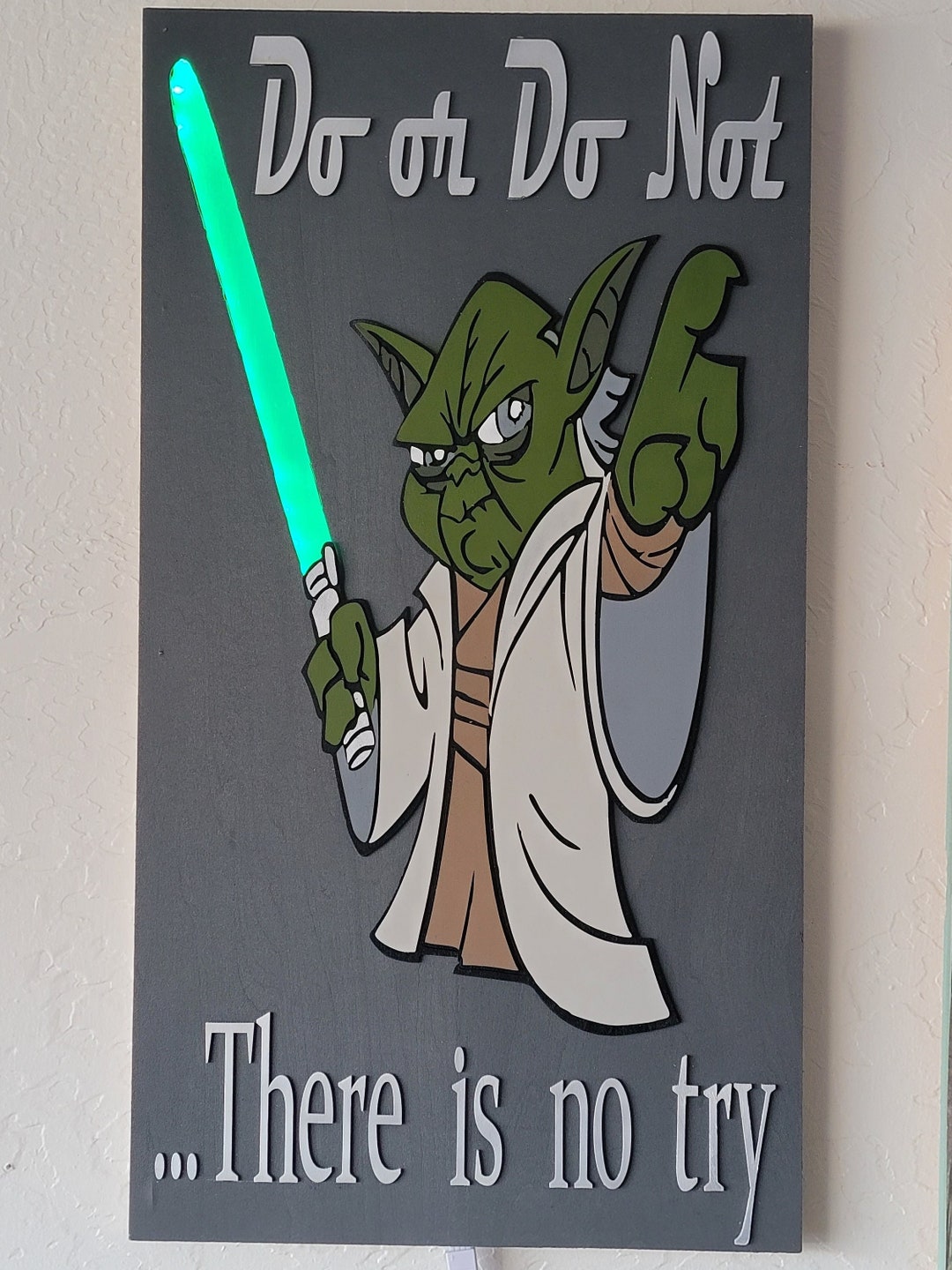 Yoda, Light Saber, Do or Do Not, Star Wars, Jedi, Wall Art, Yoda Wall