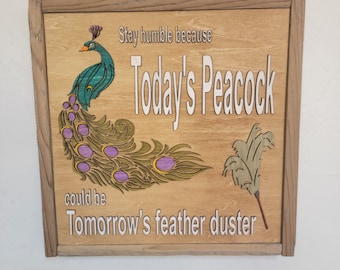 Home decor, wall, art, peacock wall decor, quote wall art, quote decor, framed wall decor