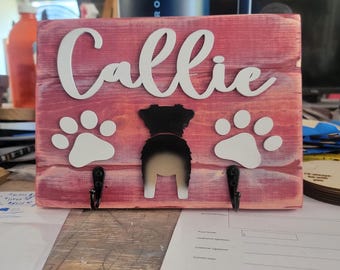 Leash holder, custom Leash holder,  Leash hanger, dog lover, pet gift, animal lover gift