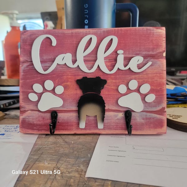 Soporte para correa, soporte para correa personalizado, colgador de correa, amante de los perros, regalo para mascotas, regalo para amantes de los animales