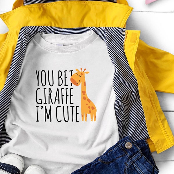 You Bet Giraffe I'm Cute Bodysuit, Cute Animal Baby Bodysuit, Giraffe Lover Toddler Shirt, Baby Shower Gift Bodysuit, Newborn Baby Gifts