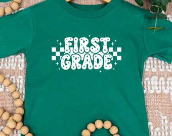 First Grade Back To School Youth Shirt, School Supplies, First Day 1st Grade, First Grader Stripes, First Grade Teacher, Elementary School