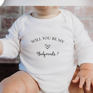 Custom Godparents Toddler Shirt, Cute Pregnancy Announcement Bodysuit, Will You Be My Godparents Bodysuit, Pregnancy Announcement Bodysuit
