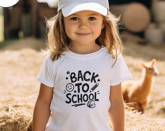 Back To School Smiley Face Youth Shirt, Pencil Backpack, First Day Of School, School Spirit Gift, Happy Face Gift, School Year Gift