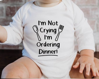 Funny Baby Bodysuit: I'm Ordering Dinner Outfit