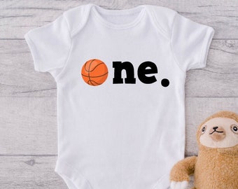 1St Birthday Basketball Bodysuit, One Year Birthday Bodysuit, Basketbal Bodysuit, One Basketball Baby Bodysuit, Birthday Bodysuit