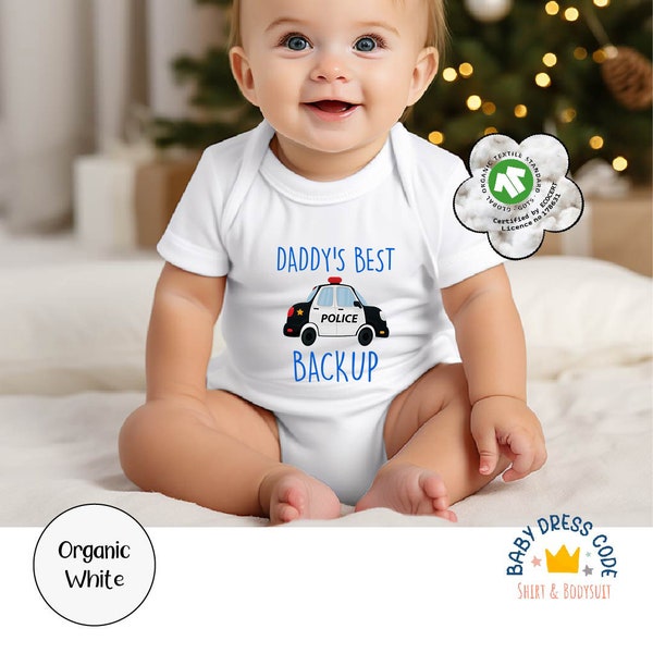 Daddy's Backup Infant Bodysuit, Police Baby Clothes, Baby Bodysuit, Baby Police Shirt, Kids Police Car Tee, Cute Police Car Toddler Shirt