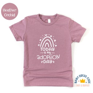 Today Is My Adoption Day Youth Shirt, Foster Care Raglan Baseball 3/4 Sleeve, Rainbow Adoption Day Baby Bodysuit, Youth Adoption Tees