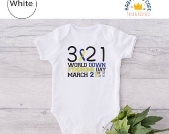 3 21 Onesie® Welt-Down-syndrom Tag-Strampler®, Down-syndrom-Stützbody, Down-Awareness-Baby-Strampeler®, T21-Trisomie-Strampelanzug®, T21-Kleinkind
