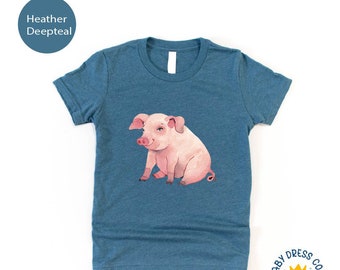 Cute Pig Youth Shirt, Pig Toddler Shirt, Pig Animal Toddler, Pig Lover Toddler, Farm Animal Toddler, Farm Life Toddler, Country Baby Toddler
