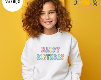 Custom Text Youth Sweatshirt: Personalized Birthday Gift