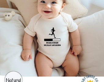 Marathon Skills Loading Baby Bodysuit - Running Lover Gift