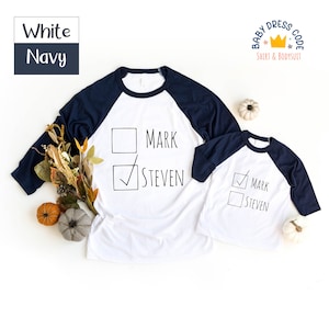 Personalized Twin Bodysuit or Shirt: Custom Baby Name Matching Set