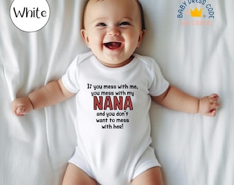Funny Baby Bodysuit, Grandma Toddler Tee, Funny Kids Clothing, Nana Baby Bodysuit, Cute Kid Outfit, Baby Shower Gift, Gift For Toddler Baby