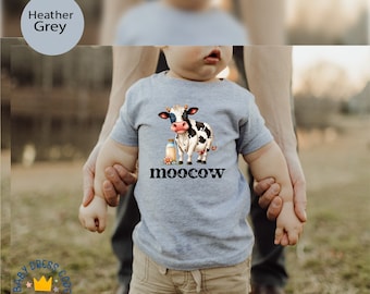 Moo Cow Toddler Shirt: Farm Animal Tee