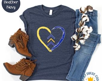 Down Syndrome Heart Shirt For Youth, T21 Toddler Shirt, Trisomy 21 Clothing, Down Syndrome Awareness Heart Baby Bodysuit, Kids Inclusion Tee