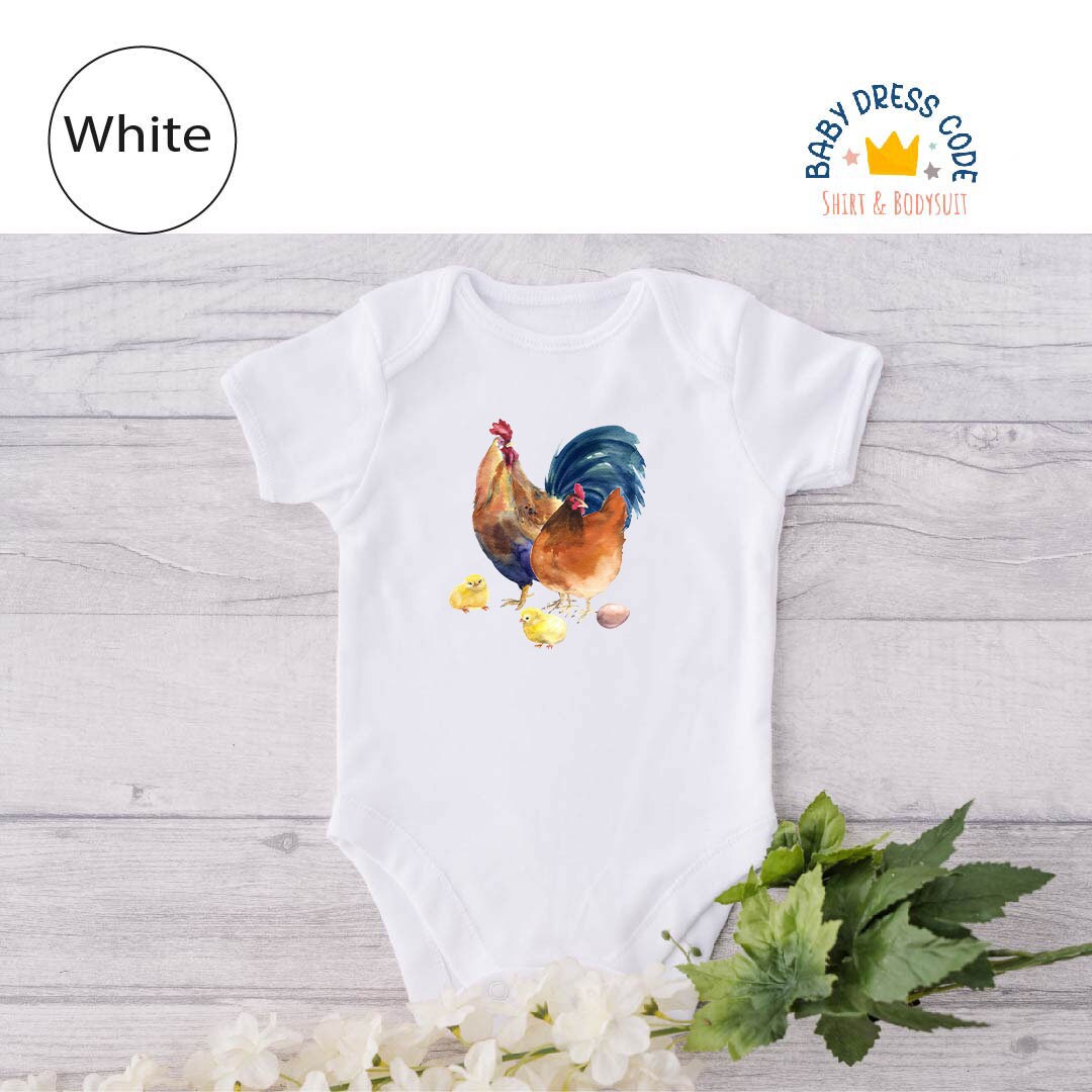 Baby Chicken Family Onesies® Rooster Onesies® Baby Chick Etsy