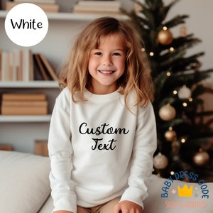 Custom Text Youth Sweatshirt, Personalized Text Youth Sweatshirt, Custom Sweatshirt, Your Text Sweatshirt, Customized Text Youth Sweatshirt