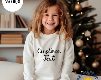 Custom Text Youth Sweatshirt, Personalized Text Youth Sweatshirt, Custom Sweatshirt, Your Text Sweatshirt, Customized Text Youth Sweatshirt