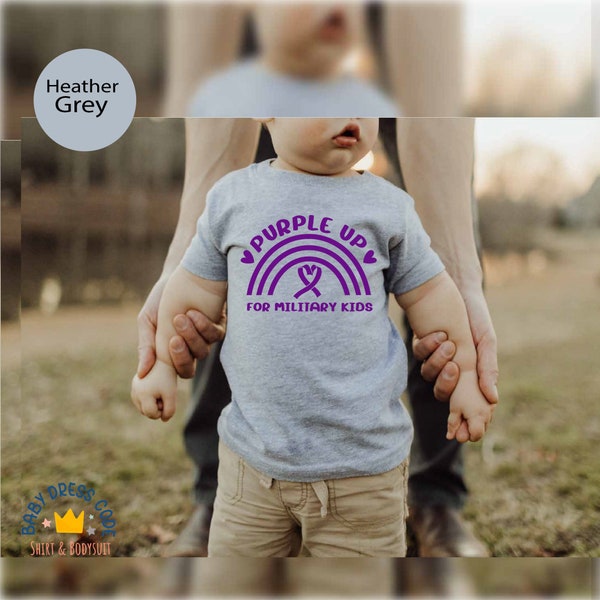 Rainbow Military Child Shirt, Purple Up For Military Kids Shirt, Month Of Military Child T-shirt, Purple Up Youth Tee, Military Kids Gift