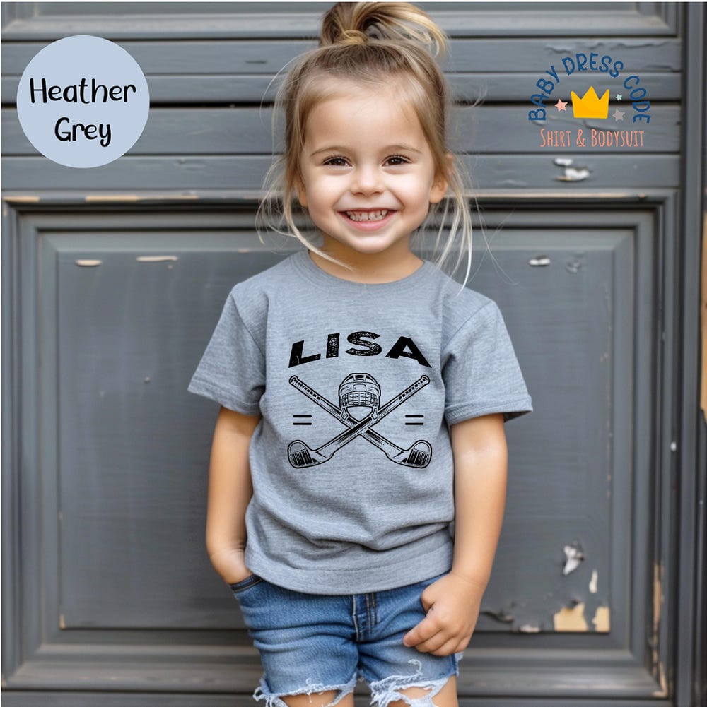 Youth Shirt Custom Name Hockey Toddler Shirts, Personalized Hockey Youth Shirt, Newborn Gift Hockey Bodysuits, Hockey Lover Youth Shirt,Ice Hockey Gifts Hockey Lover Gift Unisex Style Shirthome