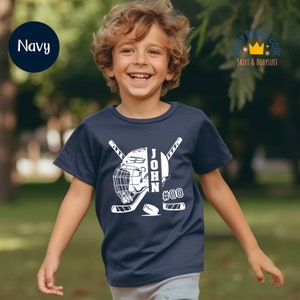 Custom Hockey Kids Tee: Personalized Name & Number Shirt