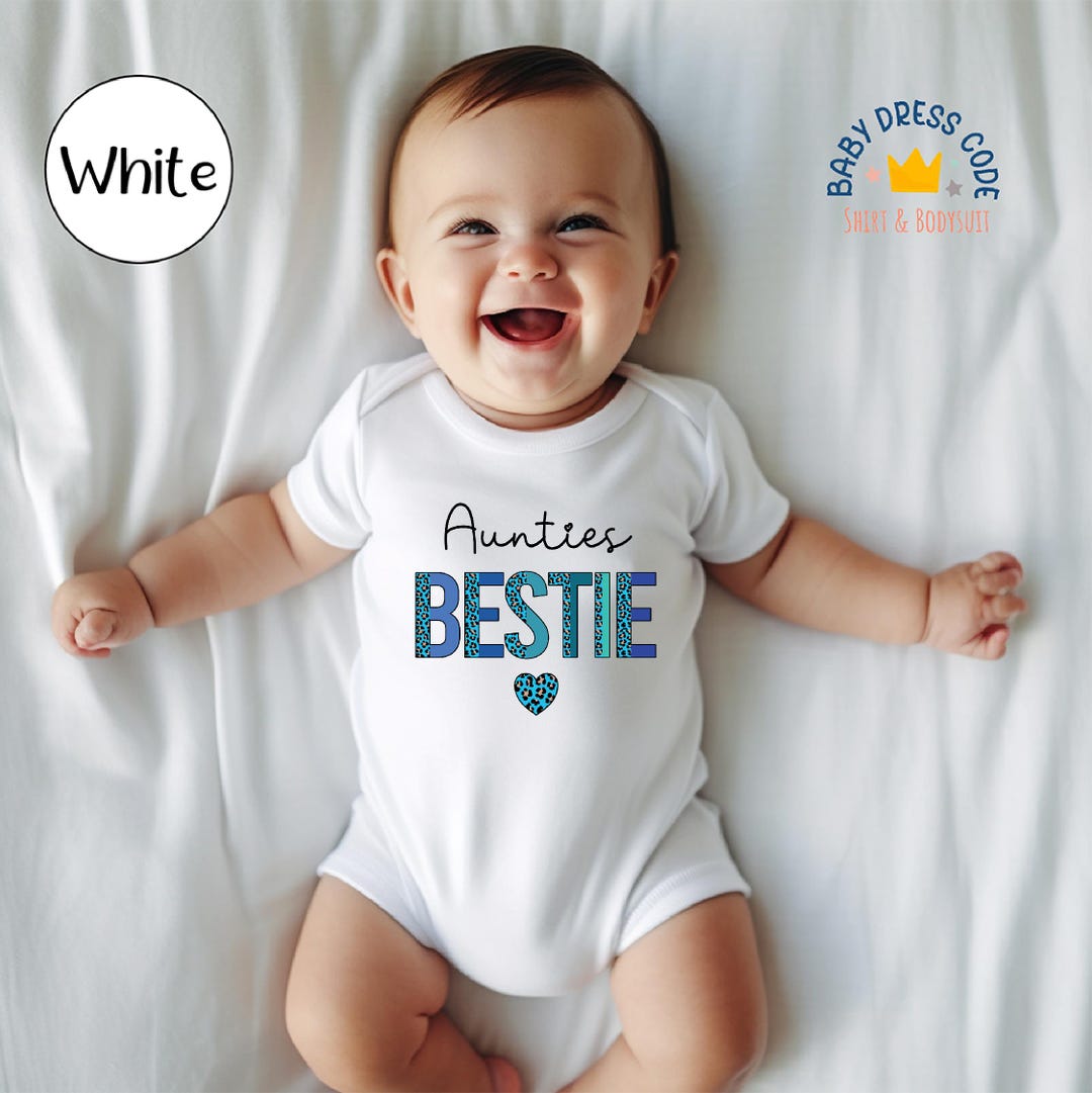 Auntie is my Bestie Organic Cotton Baby Bodysuit Short Sleeve main image 0