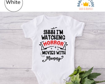 Horror Movie Mommy Baby Bodysuit: Funny Halloween Bodysuit