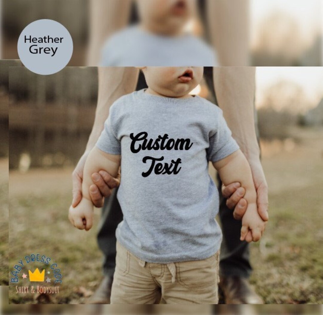 Custom Text Toddler Shirt, Personalized Toddler Text Shirt, Custom