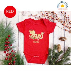 Chinese New Year Baby Bodysuit Year Of The Dragon Shirt For Youth, Kids Dragon Shirt, Toddler 2025 Gift, Chinese Dragon 2025 Baby Outfit