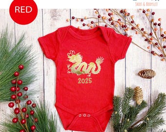 Year Of The Dragon Baby Bodysuit: Chinese New Year 2025