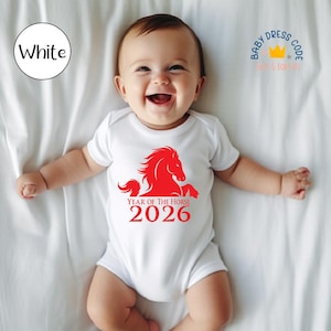 Chinese New Year 2026 Horse Baby Bodysuit, Festive Chinese New Year Toddler Tee, Lunar Zodiac Kids Shirt, Lucky Horse Youth Shirt