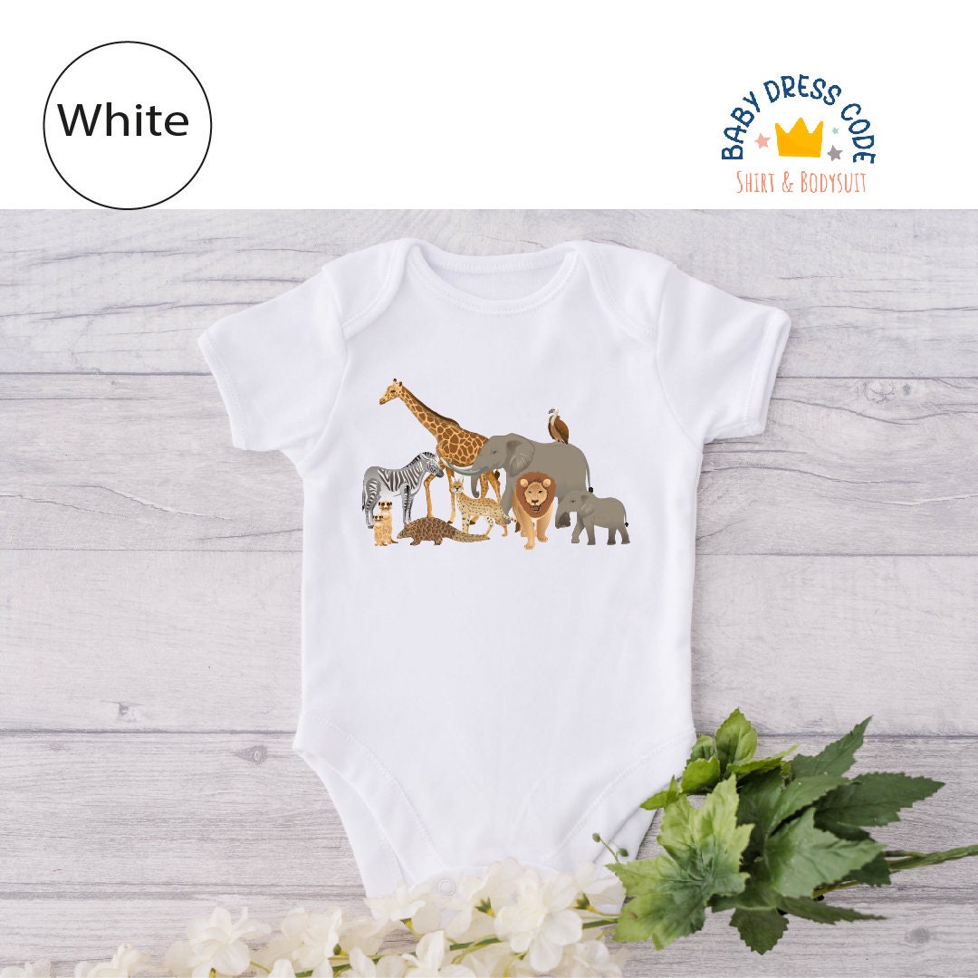 Romper safari, romper babydier, shirts Afrikaanse dieren peuter, romper wilde dieren, jeugd-T-shirt wilde dieren, romper dierenliefhebber, romper dierenvriend