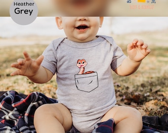 Snake Pocket Baby Bodysuit:   Snake Shirt
