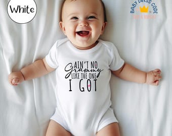 Ain't No Grammy Like Mine Baby Bodysuit: Funny Grandma Outfit