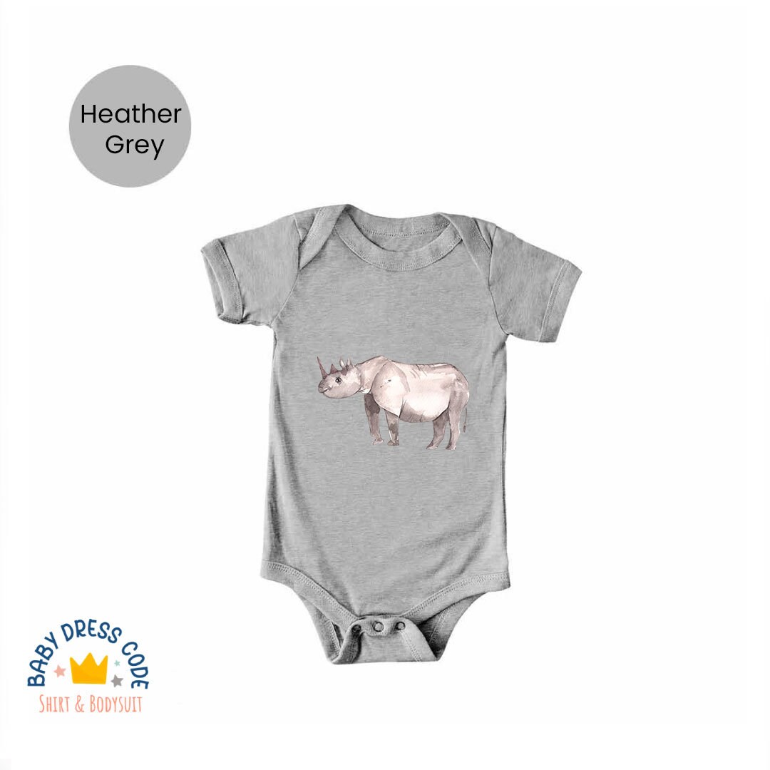Rhino Baby Bodysuit Cute Rhino Onesies® Rhino Lover Onesie® Etsy