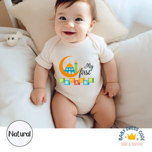 1st Ramadan Baby Bodysuit, Islamic Baby Ramadan Bodysuit, Muslim Baby My First Ramadan Baby Outfit, Newborn Muslim Baby Ramadan Gift